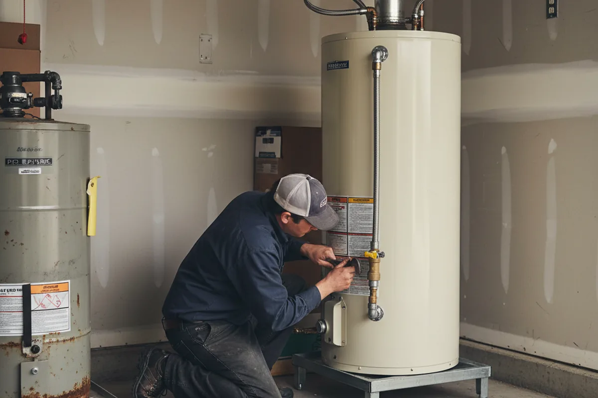 Water heater and shutoff valve replacement in Elkton